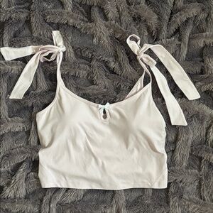 Lululemon pink ballerina tie tank top size large